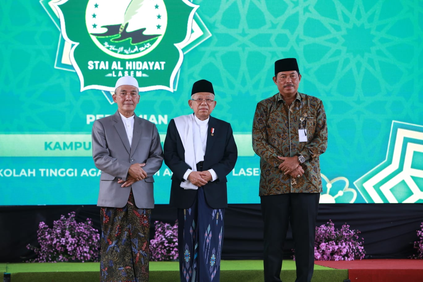 Wakil Presiden RI KH. Ma'ruf Amin Resmikan Kampus Multikultural STAI Al-Hidayat Lasem, Tekankan Pentingnya Moderasi Beragama